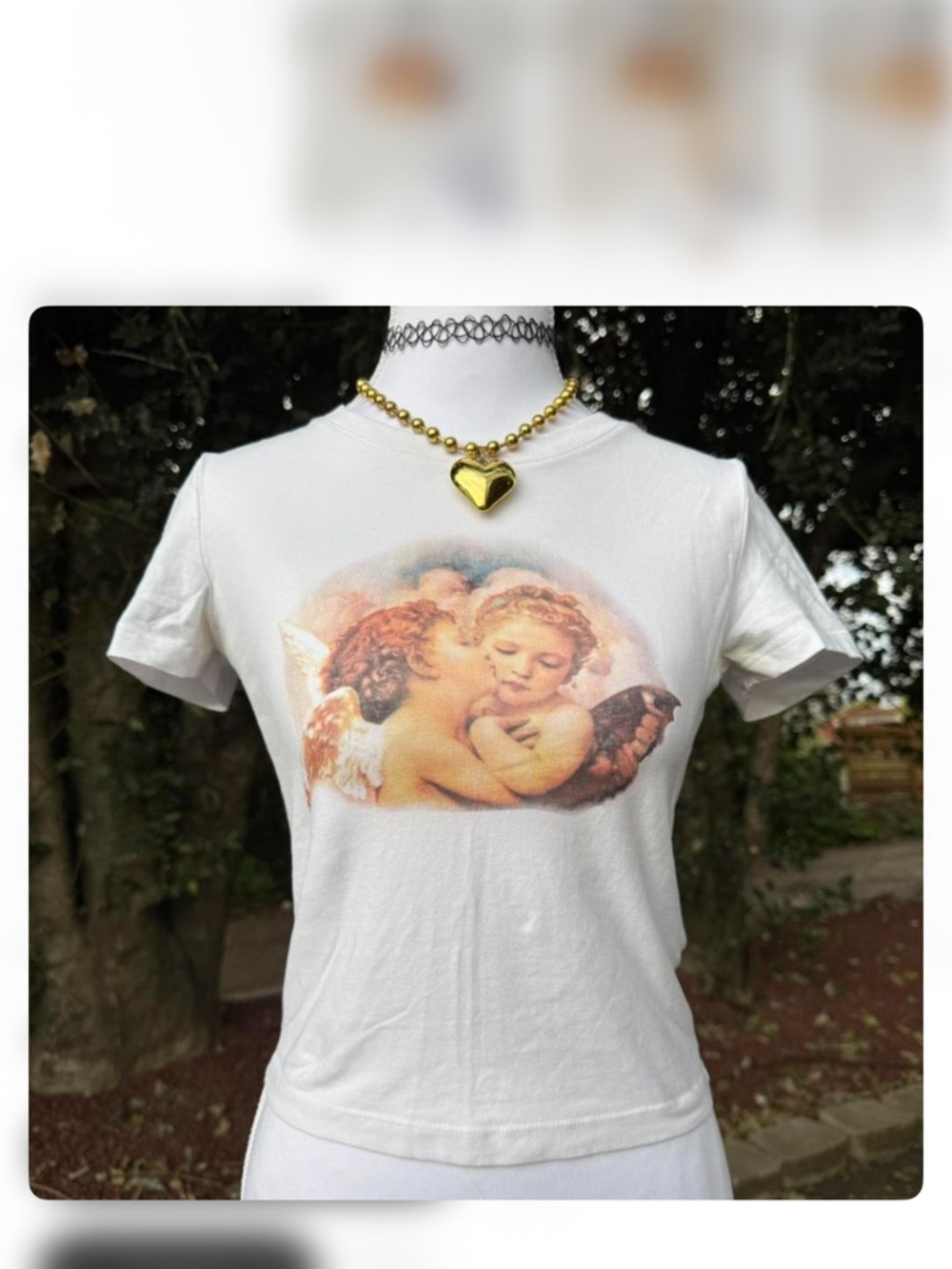 Forever 21 Cream Crewneck Tee